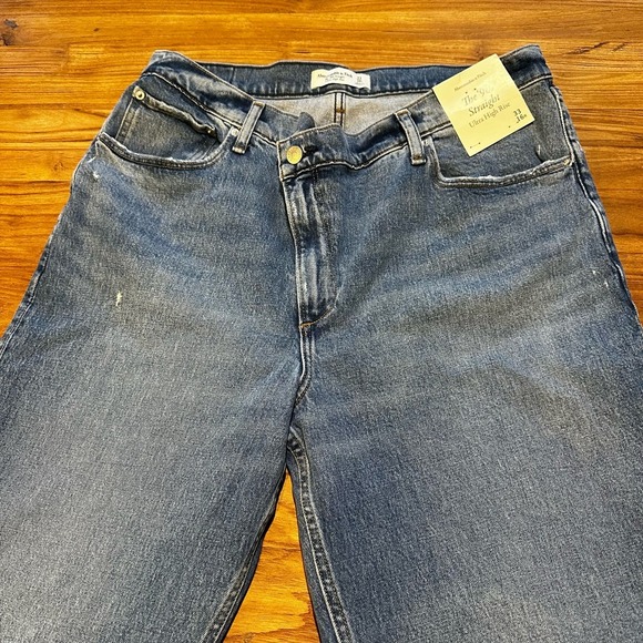 Abercrombie Fitch Womens NWT 90s Ultra High Rise Wide Leg Jean Criss Cross Waist - Picture 11 of 15